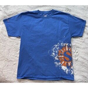 Champion Shirt Large Blue Sun Country Airlines Side logo Classic Tee Y2K Suns